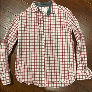 J. Crew Red and White Plaid Men's Shirt